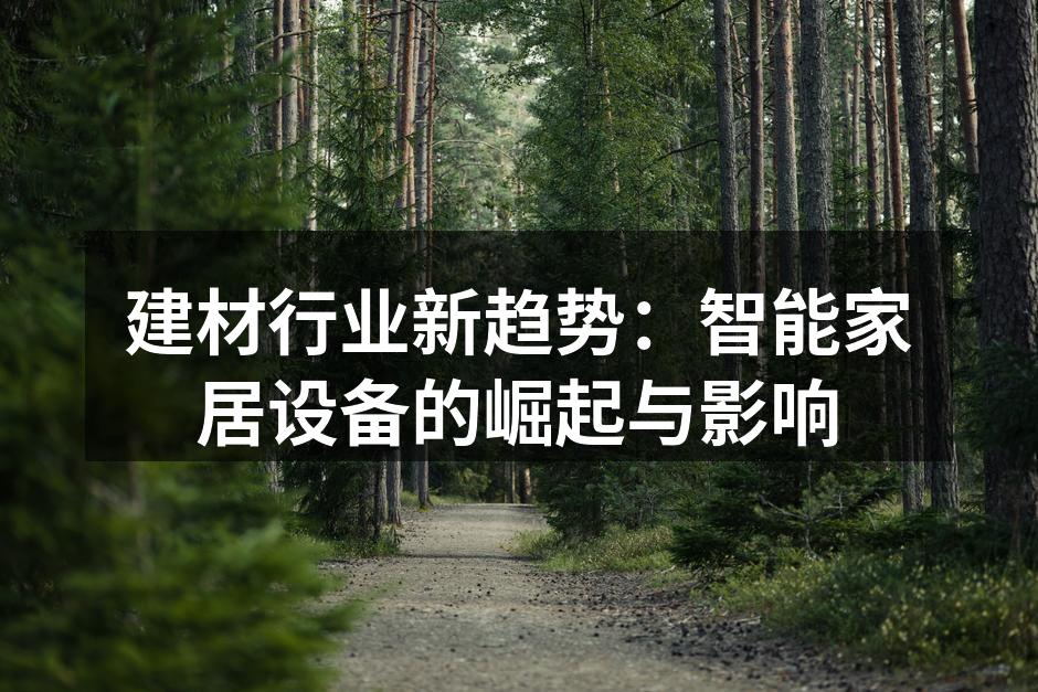 建材行业新趋势：智能家居设备的崛起与影响